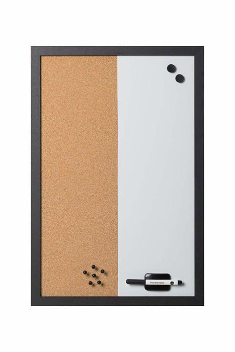 Tableau - Bi-office - MX03106168 - 60x40 cm - Surface combinée - Cadre noir solide