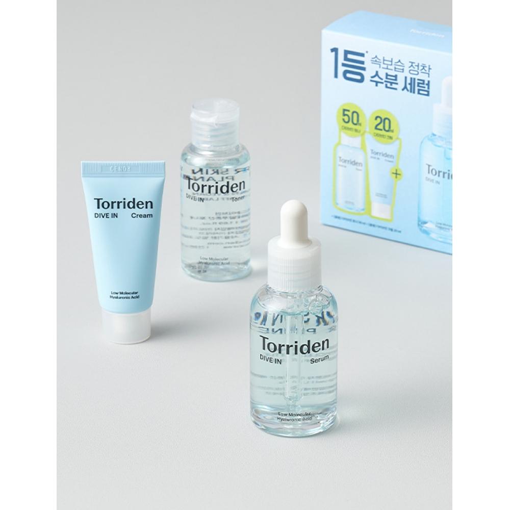 

Torriden Divein Low Molecule Hyaluronic Acid Serum 40ml Special Set + 40ml Serum+50ml Toner+20ml Cream
