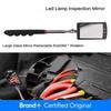 Universal Retractable Under-vehicle Inspection Mirror 360° Chassis Reflector with LED Light Maintenance Inspection Mirror Amagi