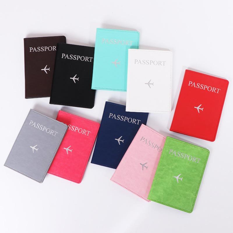 

PU Leather Travel Passport Cover Holder Organizer with Card Slots ID Document Wallet