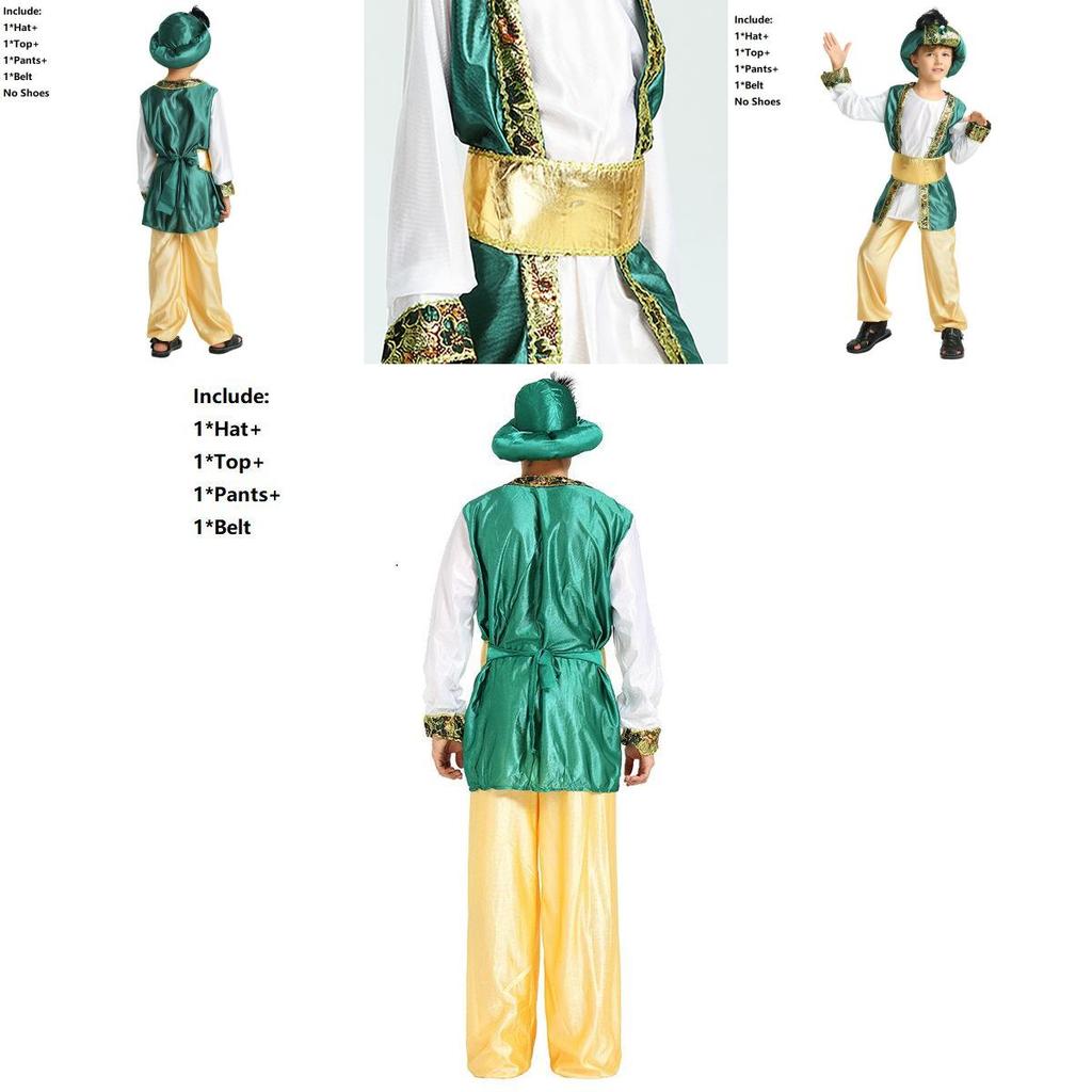 Atemberaubendes Jungen Halloween Party Arabischer Prinz König Kostüm für Cosplay-Veranstaltungen