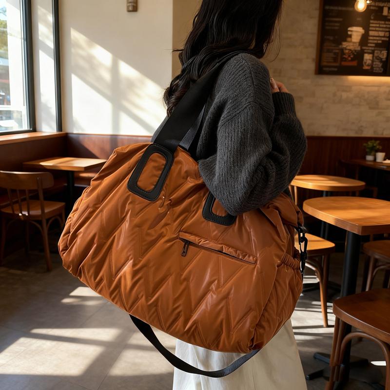 Modische Damen-Reise-Tragetasche, Großes Fassungsvermögen, Winterliche Damen-Handtasche, Geeignet für Sport Yoga, Reisen, Tägliche Reise,