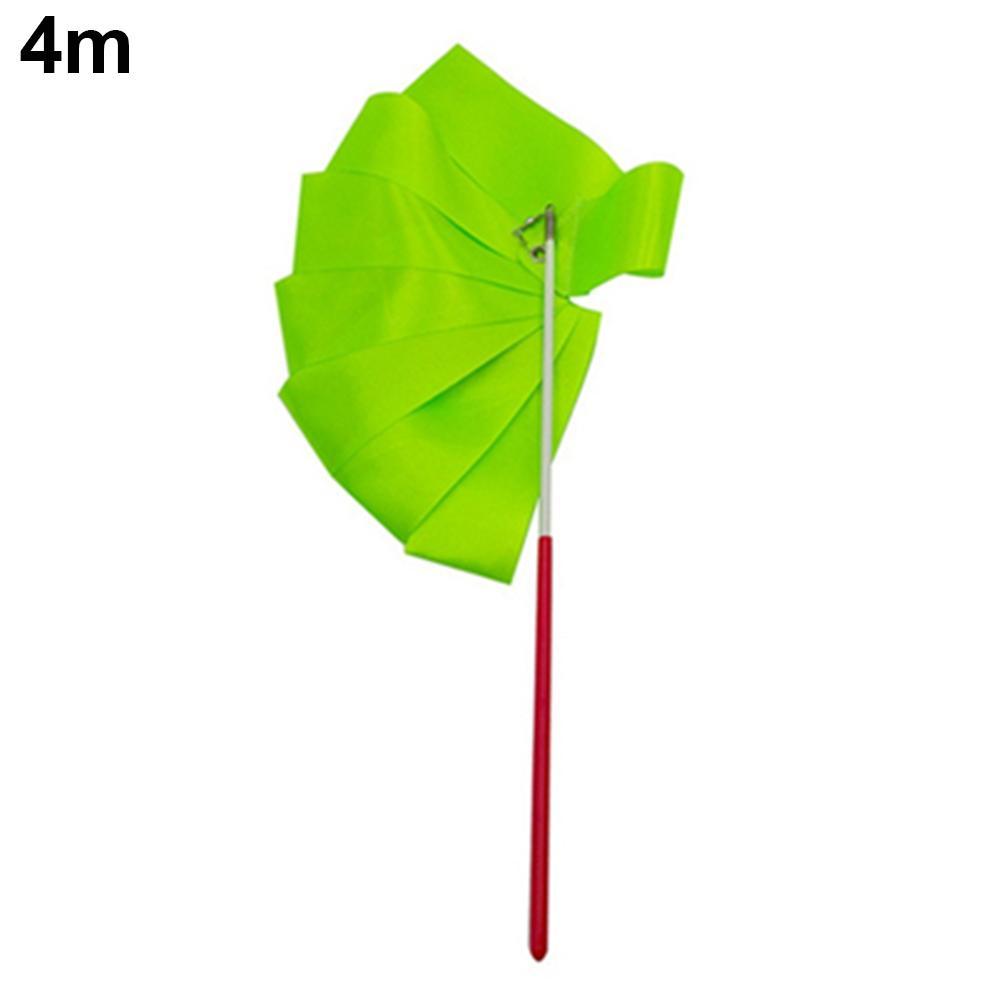2M/4M Colorful Rythmic Gymnastics Ribbon Dance Ribbon Rhythmic Art Gymnastic Ballet Streamer Twirling Rod Stick Training