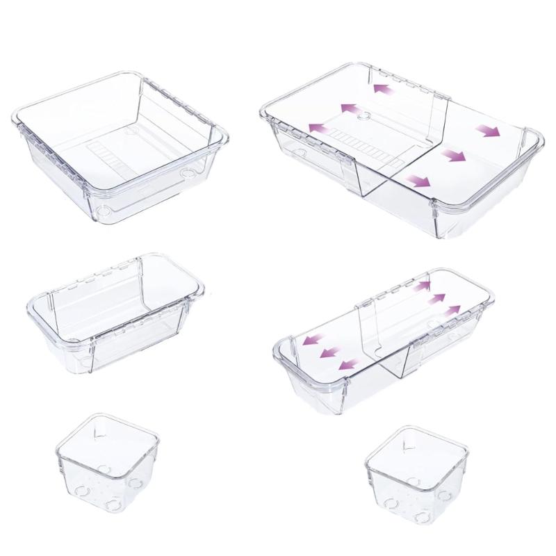 Expandable Drawer Storage Organizers Compartments Sturdy Waterproof ABS Plastic Tray For Utensils Accessories