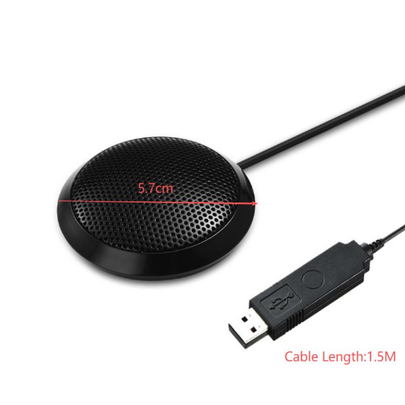 Usb/3.5Mm Conference Microphone Plug&Play 360° Omnidirectional Desktop Computer Mic For Computer Desktop Laptop