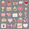 50 Cartoon Valentine's Day Stickers for DIY Decorations - Ideal for Scooters and Car Trunks