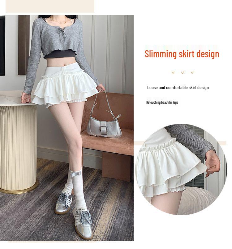 Hot Girl High Waist Ballet Style Skirt Pants: Puffy A-line, Anti-Exposure, Super Short