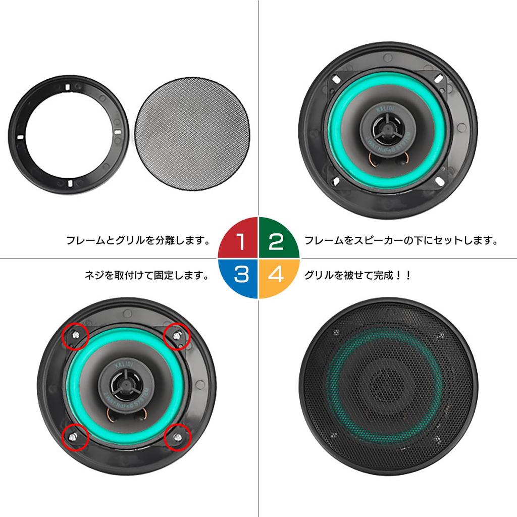 RYOTBASE Speaker Mesh Net Grille Cover Woofer Audio Car Home Universal Mounting Screws Repair