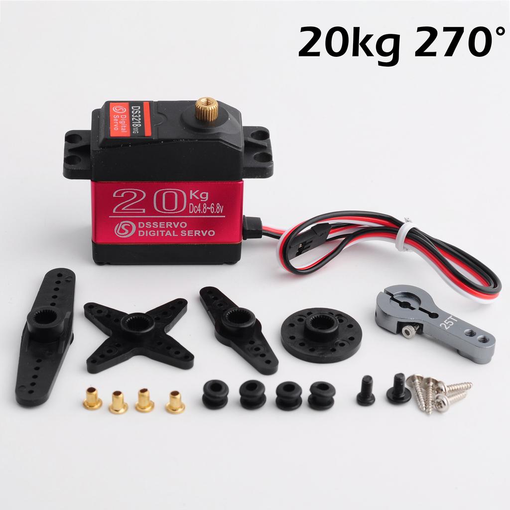 DS3218 PRO Waterproof Servo 20KG 180 270 Degree High Speed servo Metal Gear Digital Servo RC Servo for 1/8 1/10 Scale RC Cars