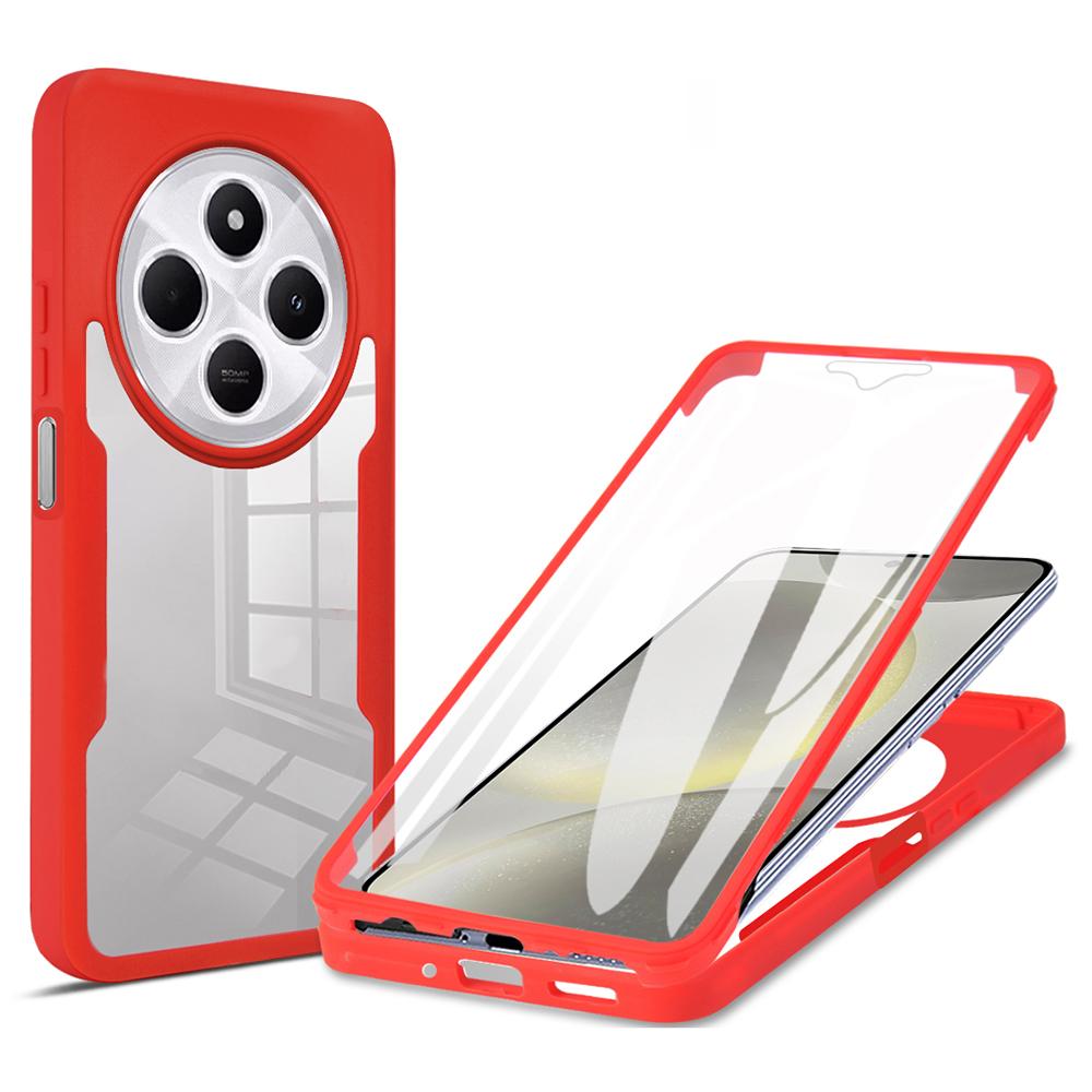 

Чехол для телефона для Xiaomi Redmi 14C 4G/14R 5G/A4 5G/Poco C75 4G, Прозрачная крышка из акрила+ТПУ с ПЭТ-пленкой для экрана Red