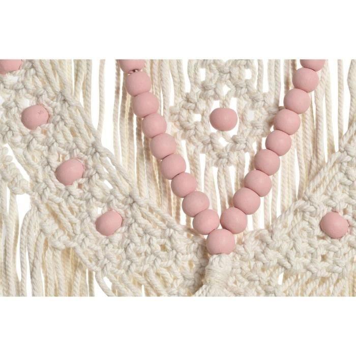 Décoration Murale - 70 X 3 X 85 Cm - Bleu - Rose - Crème (2 Unités)