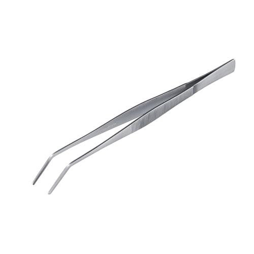 HOZAN PP-142 Tweezers, 300mm Long, with Anti-Slip Knurling and Curved Tips
