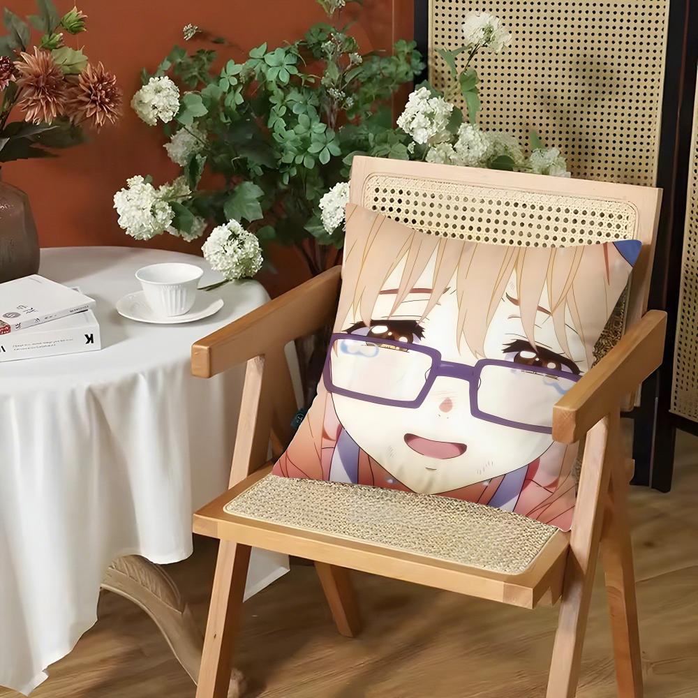 B-Beyond The Boundary Beautiful Girls Pillow Case Printing Pillowcase Living Room Sofa Cushion Cover Bedroom Room Decor