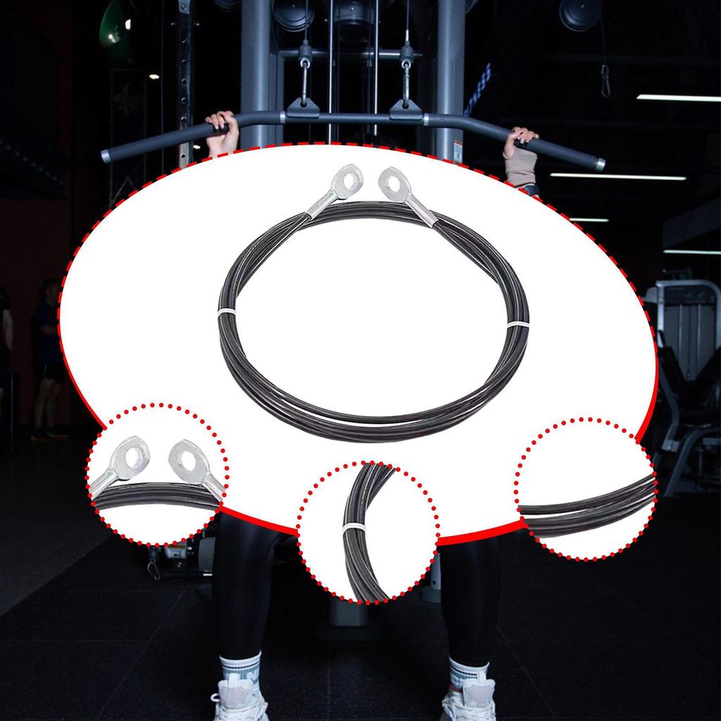 Fitness Pulley Cable 6 mm Heavy Duty Attachment Practical Wrists Arms Forearms Training Accessory