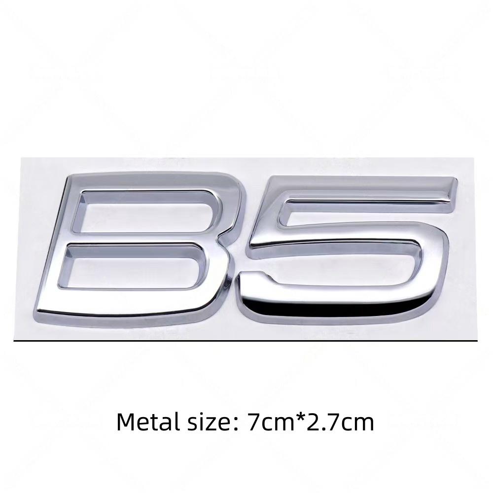 3D Metal AWD T5 T6 B5 B6 Letter Badge Sticker Rear Trunk Emblem Decal High-Quality Automotive Exterior Accessories