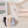 5 Pairs of Women's Summer Thin Cotton Bottom Non Slip New Pearl Boat Socks