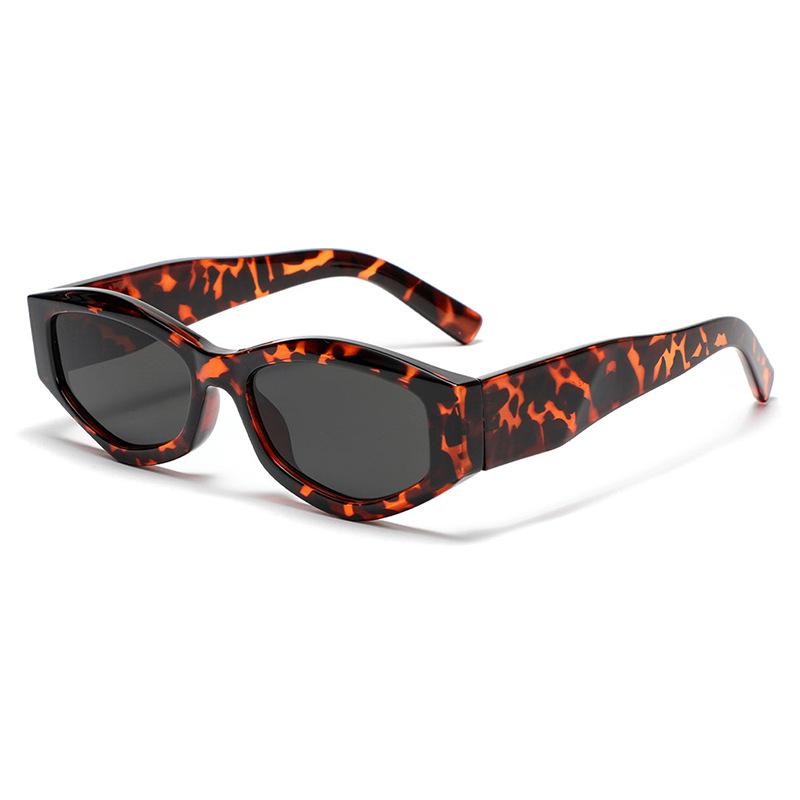 Glasses Men'S Polygonal Cat'S Eye Tortoiseshell Retro Sunglasses Women'S Trendy Cool Street