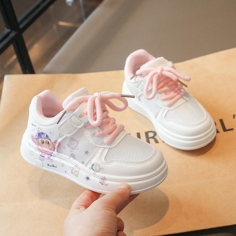 Girls Cartoon Canvas Shoes Spring Summer Thin Soft Sole Princess Cute Casual Sneakers For Kids