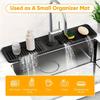 Kitchen Sink Splash Guard with 7° Slanted Design | Quick Drain, Snap-On Fix | Water Splash Catcher Suitable for Kitchen & Bathroom Countertops