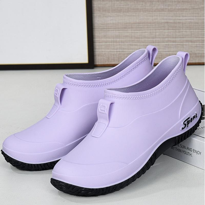 Women's Anti Slip Waterproof Thickened Low Top Rain Shoes