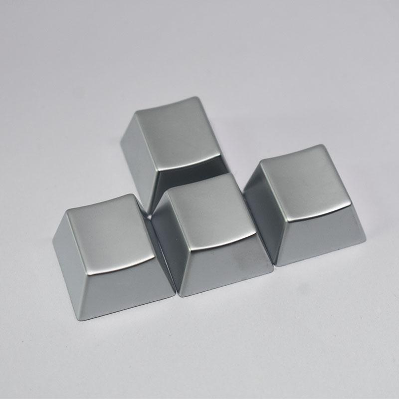 Luxury Electroplated Laser Custom Metal WASD Keycaps for Mechanical Keyboards