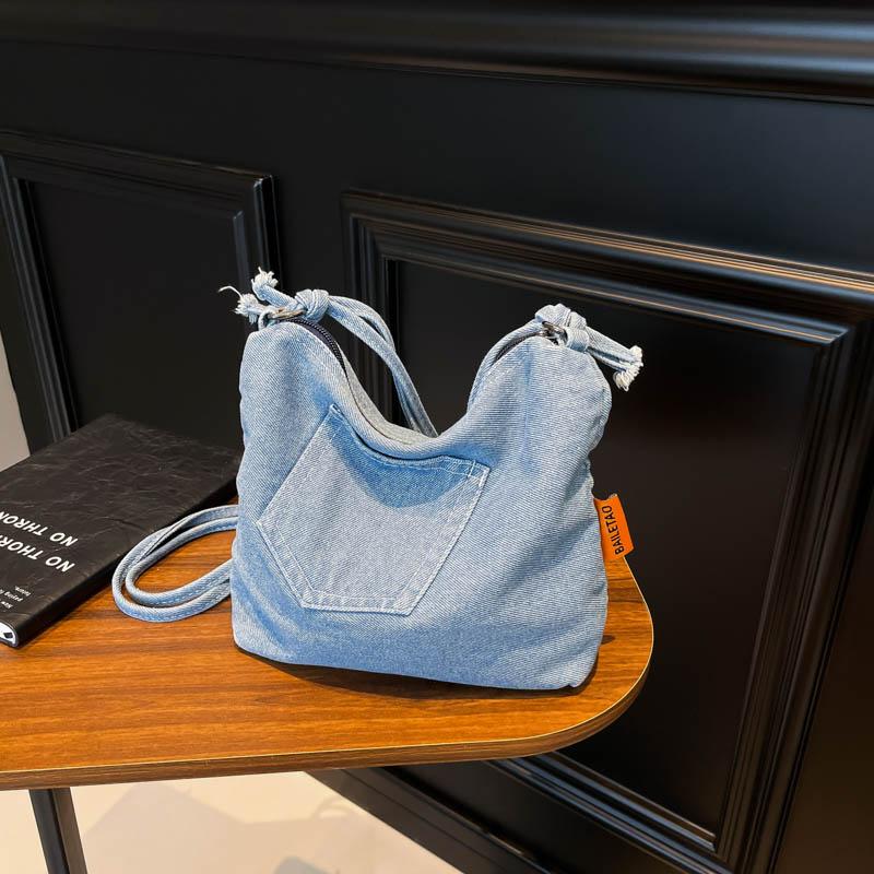 Jeansowa Torba Crossbody na Telefon Komórkowy Mini Torebka Damska Torba na Ramię