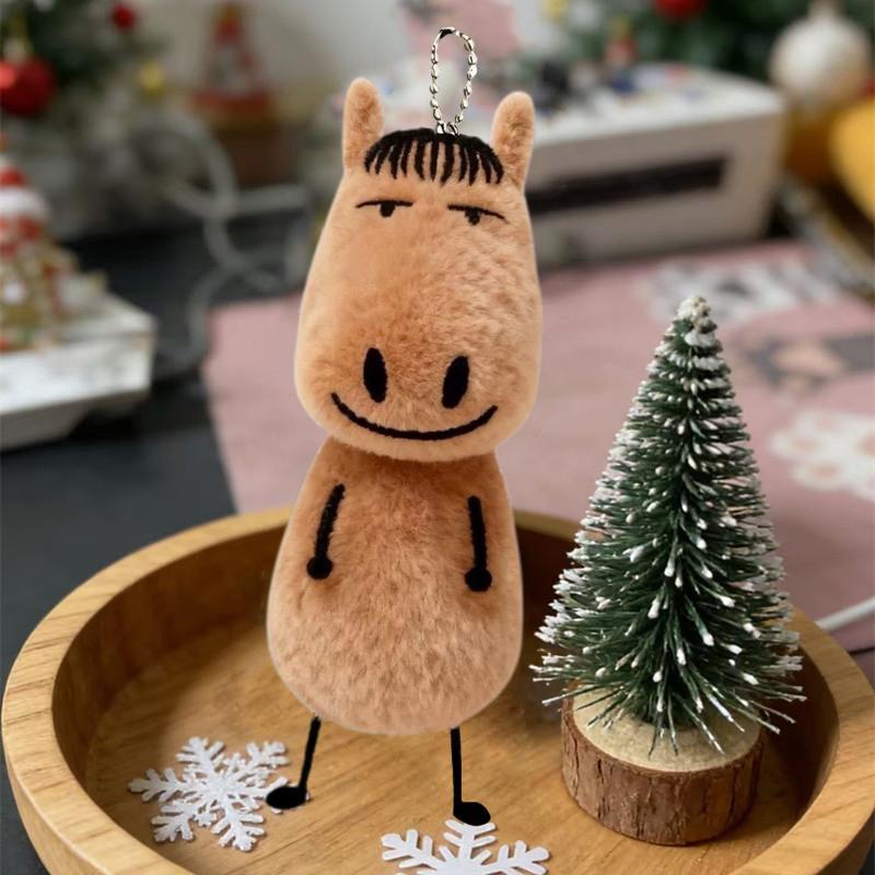 1/2Pcs Abstract Horse Plush Keychain Horse Year Mascot Keychain Cute Horse-Shaped Animal Pendant Bag Accessories  Year Gift