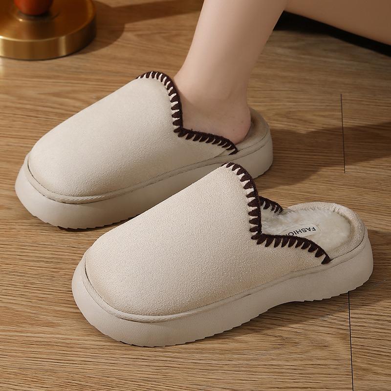 Autumn and winter home. Thick slippers women's indoor and outdoor thick-bottomed thermal cotton slippers