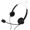Telephone Headset Noise Reduction Binaural RJ9 Plug Corded Business Headphone with Mic USB Sound