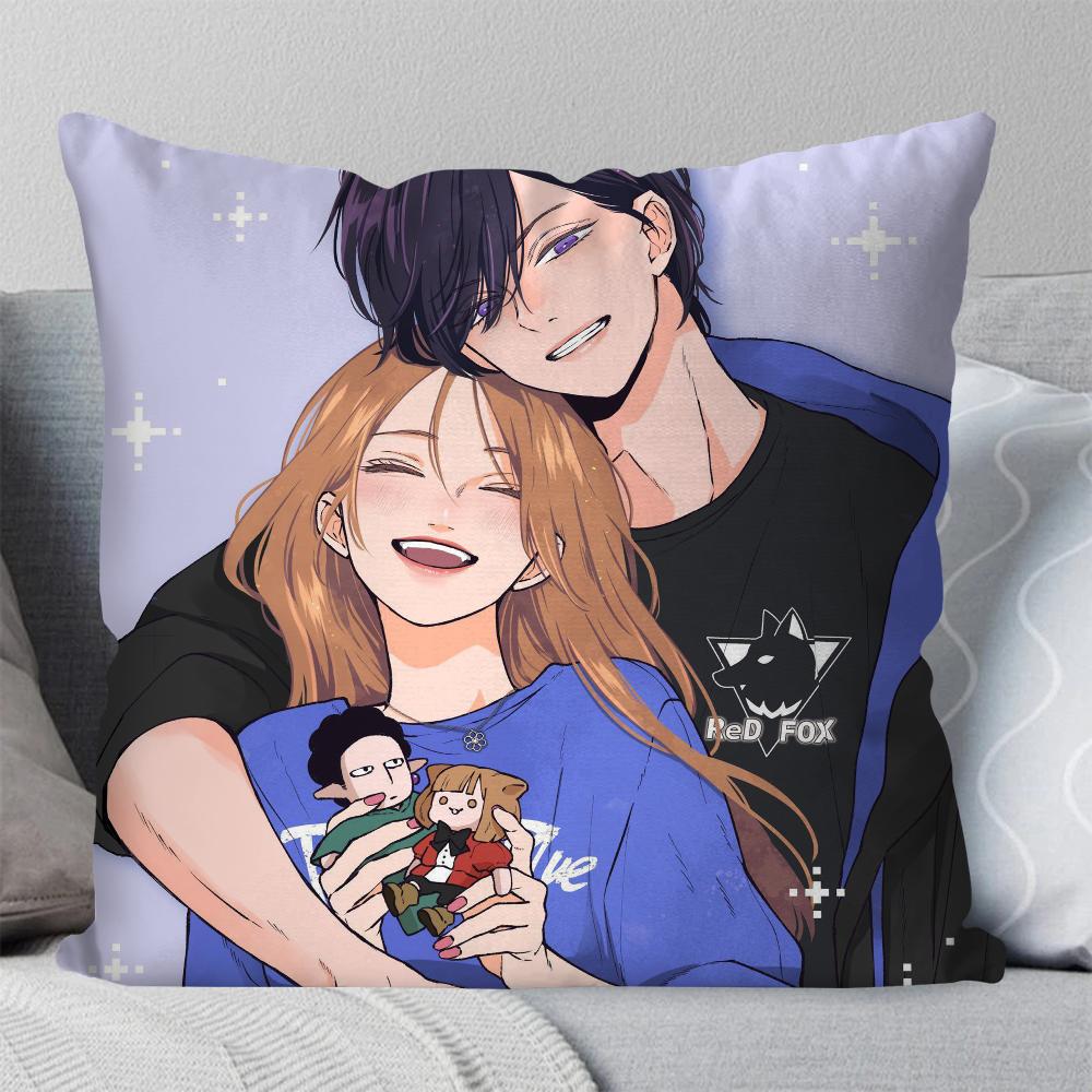

My Love Story With Yamada-kun At Lv999 Pillow Case Square Pillow Bedroom Sofa Leisure ComfortLiving Room Home Decoration 40X40 16x16Inch