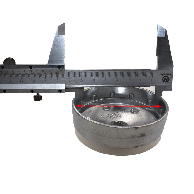 H903-6 Car Auto Oil Filter Wrench Socket Remover Tool For Renault 75mm 12 Flute 903-6 Aluminum