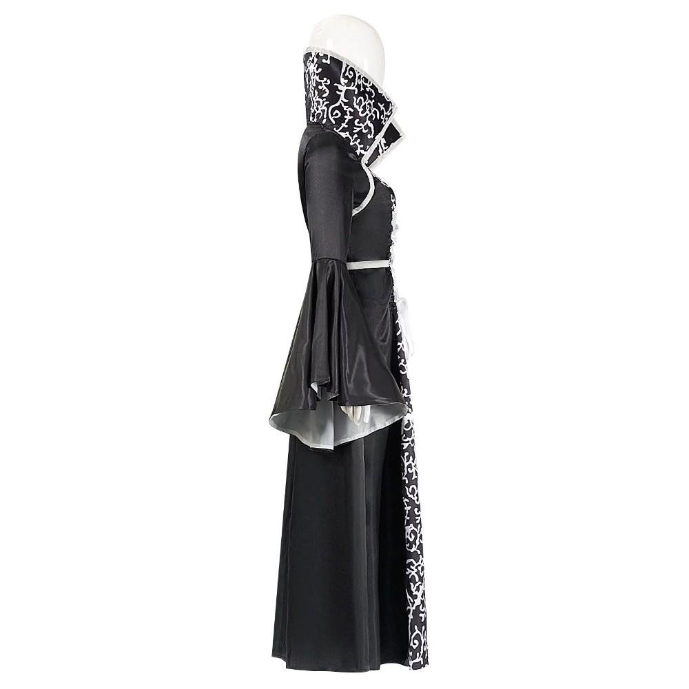 Girls Size 4-12Y Witch Cosplay Costume Black Color Party Performance Gown Halloween Party