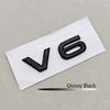 W213D ABS Chrome Black Logo V6 Emblem Letters Car Sticker Rear Trunk Badge For Volkswagen VW Touareg Passat Amarok V6 Accessories