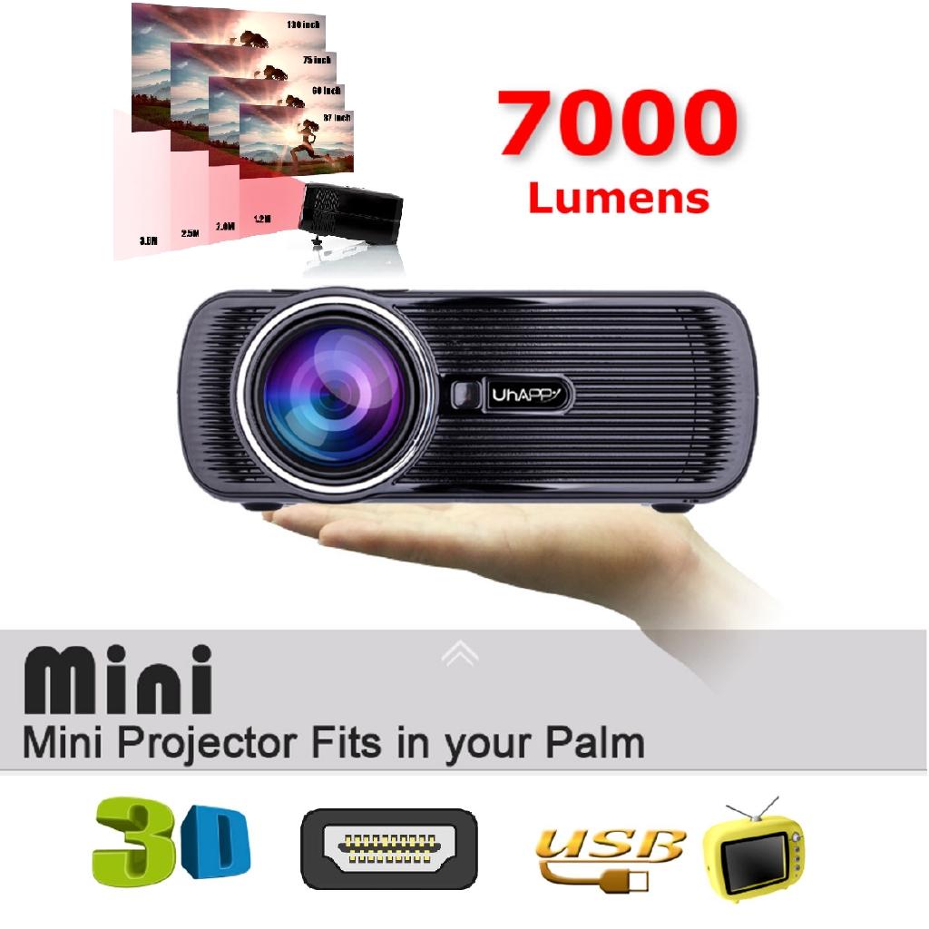 New Mini WIFI 7000 Lumens 1080P HD 3D LED Portable Projector Theater Home Cinema