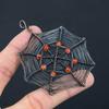 Spider Web Shaped Honey Topaz Gemstone Pure Copper Wire Wrapped Handmade Pendant Jewelry