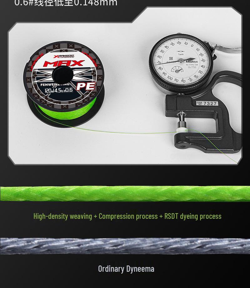 12-Strand High-Tensile Strength Fishing Line - Super Soft, No Pilling, Wear-Resistant, Anti-Bite, Ideal for Long Casts