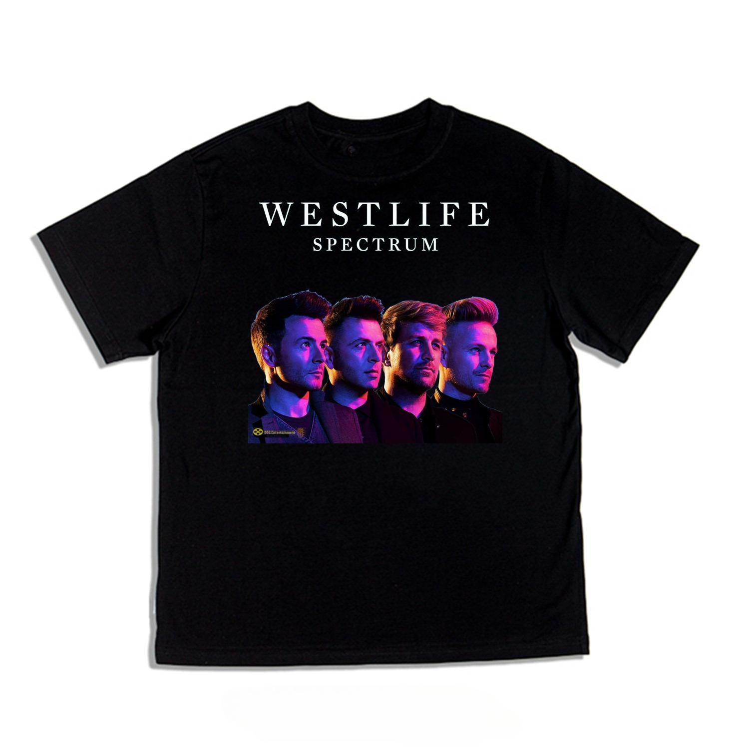 

Digital Directprinted Rockthemed Westlife Band Print Shortsleeved Tshirt Made of Pure Cotton Loose Fit 4XL
