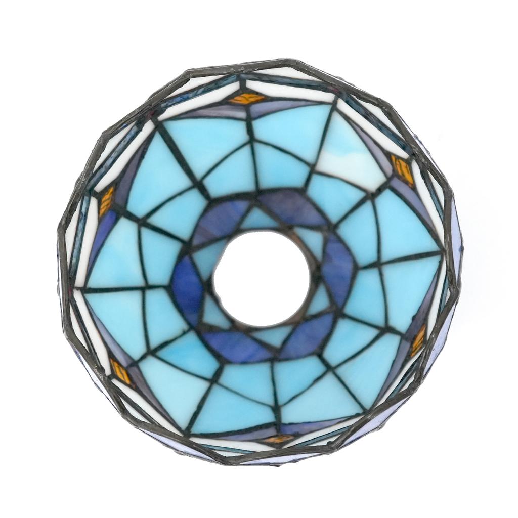 Glas-Fächerlampe im mediterranen Stil, Wandlampe, Kronleuchter-Ersatzlampenschirm 6 Zoll Buntglas einzelner Lampenschirm