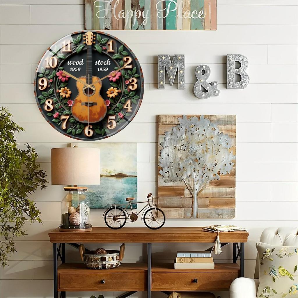 30cm Round Glass Wall Clock Customizable for Large-Scale Corporate Orders