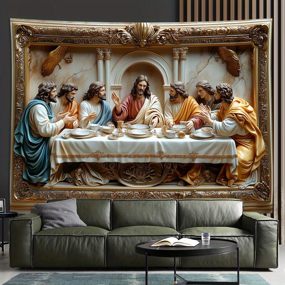 La Tapisserie de la Cène: Parfait pour la décoration murale de chambre, Design classique et inspirant, Idéal pour les amateurs de religion et d'art