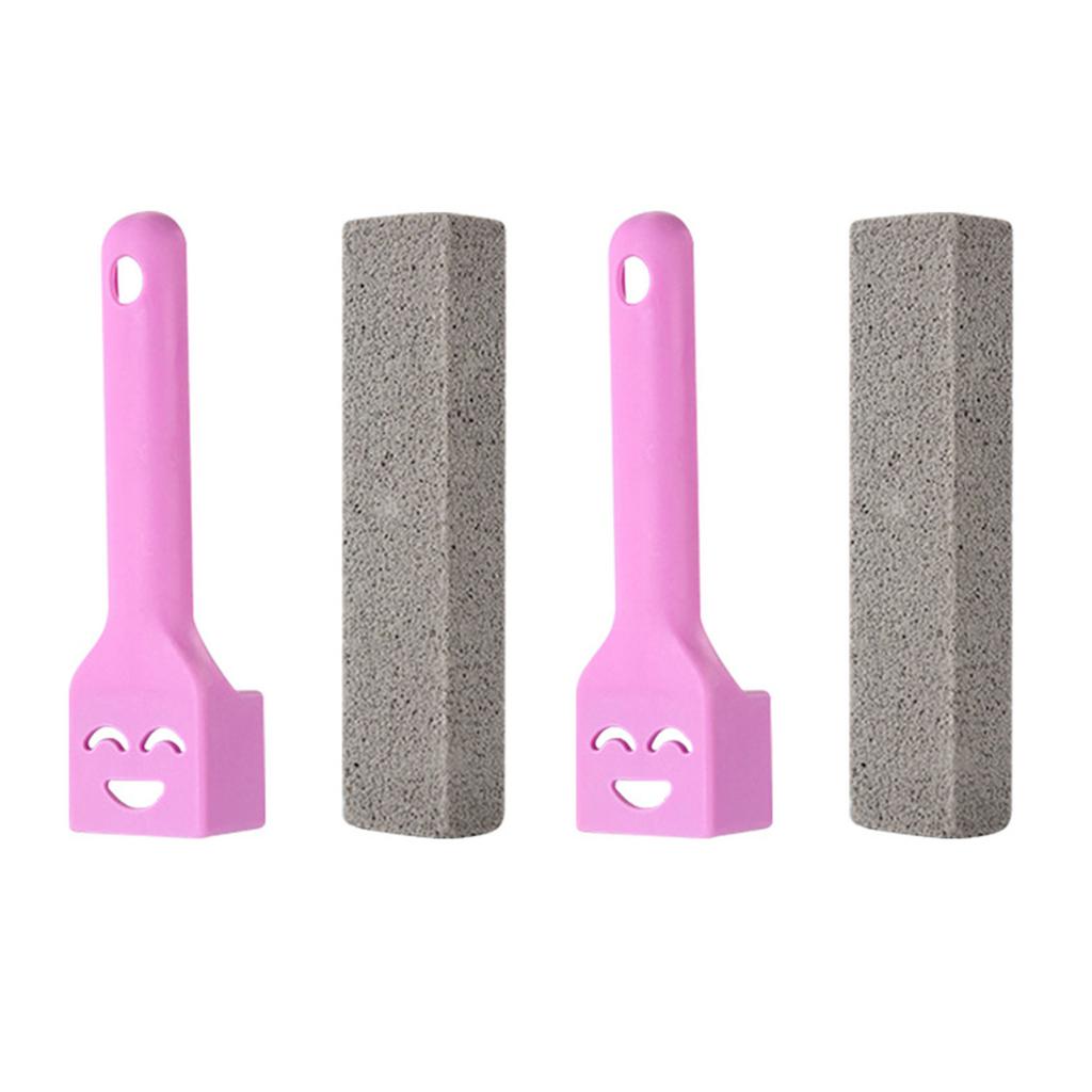 2Pcs Pumice Stone Toilet Cleaning Block with Handle Effectively Removes Rust Limescale Stains Suitable for Bathrooms