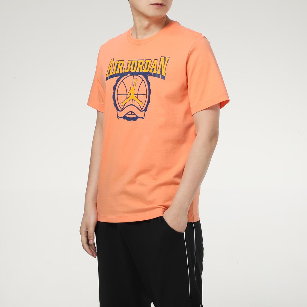 Air Jordan Explosive Logo Print Basketball Sports Short Sleeve T-Shirt Men Tops Orange CV3420-894