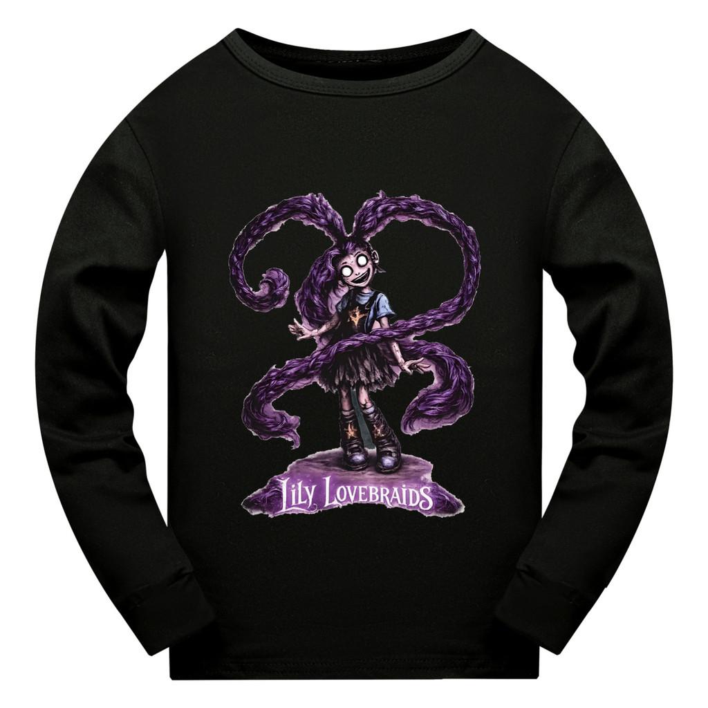 5582 Mädchen Lily Lovebraids Print Lässiges Langarm-T-Shirt