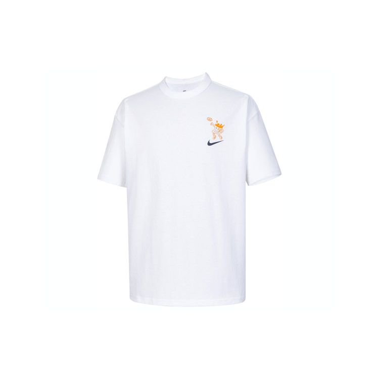 Nike Cartoon Design Casual Loose Crew Neck Short Sleeve T-Shirt Men Tops White HJ3953-100