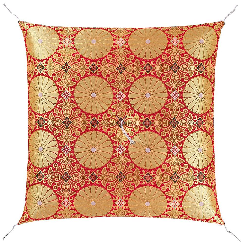 

Buddhist Altar Shop Takita Shoten s Imperial Seated Cushion, Tea Cushion, Three-Cho-Shikama Red, Perfect for Buddhist Memorial Services, Buddhist