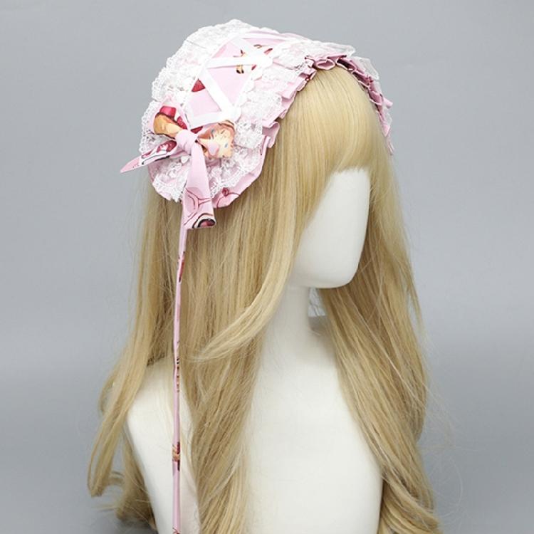Stilvolles Spitzen-Haarband Armstulpen Anime-Maid-Kostüm Requisiten Kopfschmuck Für Damen Teenager Japanische Animation Event Kopfstück