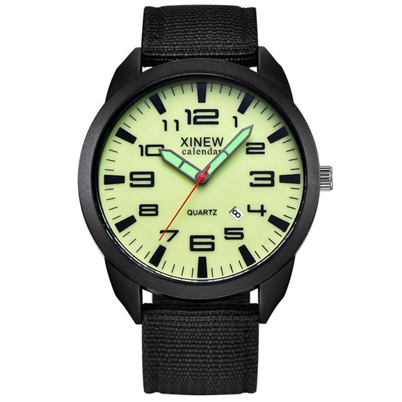 Watch Men's Army Watch Nylon with Calendar Quartz Watch