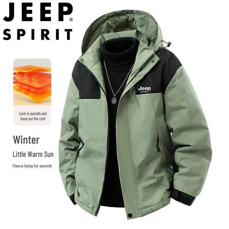 

JEEP SPIRIT Men s Hooded Padded Winter Jacket M
