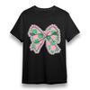 Women's Plus Size T-shirt With Pearl Bow Graphic Unisex Black 100% Cotton Tee