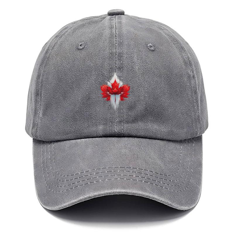 Customize Vintage Washed Cotton Baseball Cap Men Red Maple Leaf Sun Hat Outdoor Street Style Urban Streetwear Dad Cap Adjustable Camping Hiking Hat